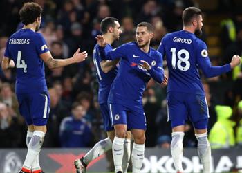 هازارد عقب الانتصار على وست بروميتش تشيلسي عاد