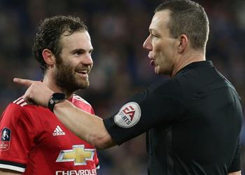 خوان ماتا ي علق على هدفه الملغي بسبب تقنية الفيديو أمام هيديرسفيلد