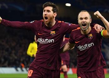 فيديو إنييستا يرد الدين لـ ميسي بعد 9 سنوات في دوري الأبطال