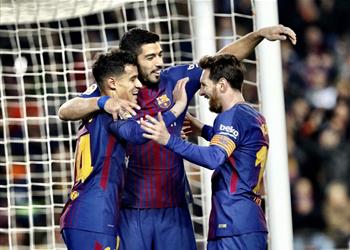 بالفيديو براعة ميسي وسواريز تقود برشلونة لدك جيرونا بسداسية