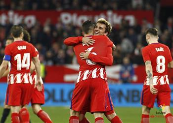 بالفيديو أتلتيكو مدريد ي هين إشبيلية بخماسية ويواصل مطاردة برشلونة