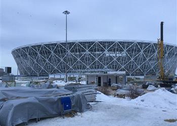 بالصور لهيطة يتفقد مدن مباريات مصر في المونديال