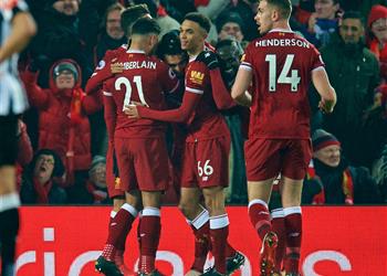 فيديو محمد صلاح يحقق رقم مميز بهدفه في نيوكاسل