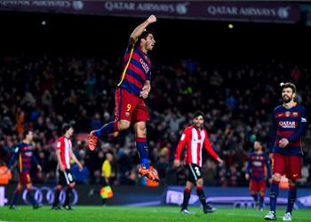 سواريز يغيب عن برشلونة أمام أتليتك بيلباو