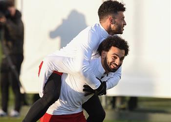 صور محمد صلاح ي شارك في مران ليفربول استعداد ا لمواجهة واتفورد بالبريميرليج