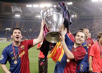 برشلونة يستعيد ذكريات 2009 ويحتفل بمواجهة روما