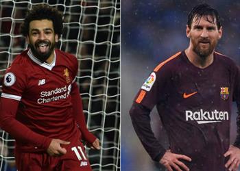 شبكة عالمية تشبه محمد صلاح بـ ميسي