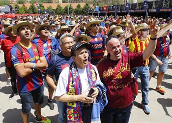 تصرف غريب من جمهور برشلونة تجاه نهائي كأس ملك إسبانيا