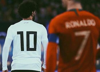 مصر والبرتغال محمد صلاح يطلب قميص كريستيانو رونالدو
