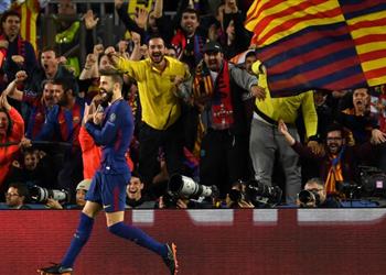 فيديو بيكيه يتخطى راموس ويقترب روبرتو كارلوس بدوري الأبطال