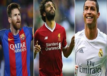 محمد صلاح يضغط على رونالدو ويسبق ميسي