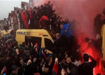 القبض علي إثنين من مشجعي روما والشرطة تستعد لمباراة ليفربول