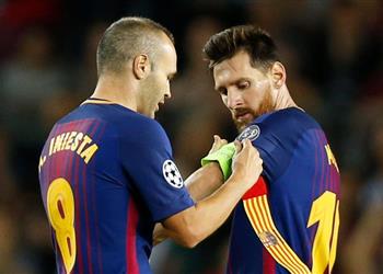برشلونة يكشف سبب غياب ميسي وسواريز عن مؤتمر إنييستا الوداعي
