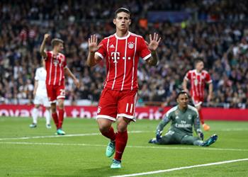 فيديو رقمان مميزان لـ جيمس رودريجيز في مباراة ريال مدريد وبايرن ميونيخ