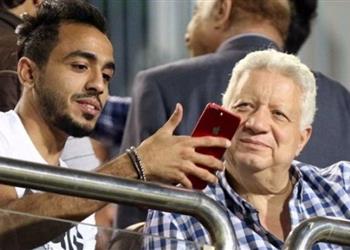 نهائي كأس مصر كهربا يساند الزمالك أمام سموحة من مدرجات برج العرب