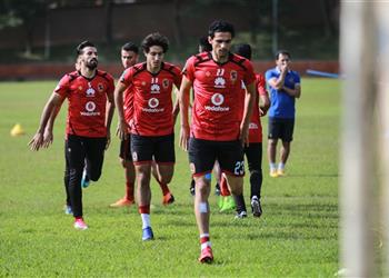 مران الأهلي أكرم توفيق يسجل رباعية وإصابة أحمد حمودي