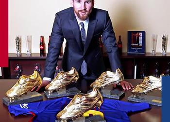 برشلونة يهنىء ميسي بالحذاء الذهبي الأوروبي