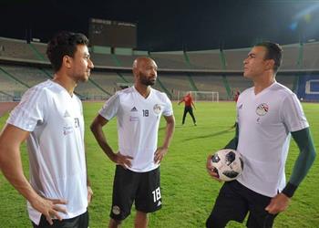 منتخب مصر يؤدي مرانه الأخير بالقاهرة قبل السفر إلى الكويت