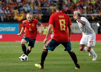 فيديو إسبانيا تتعادل مع سويسرا ودي ا قبل مونديال روسيا