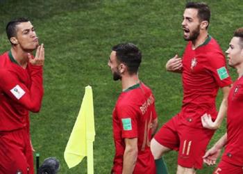 صورة رونالدو يوجه رسالة لميسي باحتفاله أمام إسبانيا