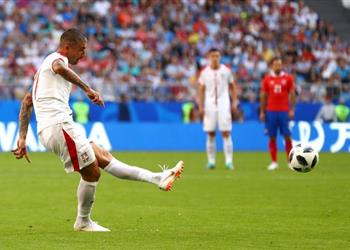 فيديو صاروخية كولاروف تضرب كوستاريكا وتقود صربيا للصدارة