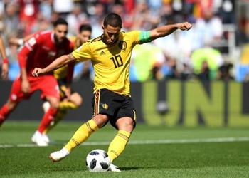 فيديو هازارد يحقق رقمين مميزين بهدفه أمام تونس