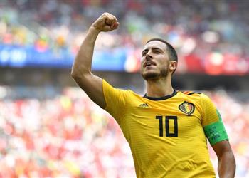 رسمي ا هازارد رجل مباراة بلجيكا وتونس