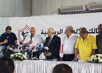 مؤتمر رئيس الزمالك مرتضى أنا رئيس المخابرات الرياضية في مصر وتركي آل الشيخ تكفل بقيمة عقد جروس