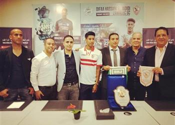 بالصور الدفاع الحسني يودع أحداد ويعقد توأمة مع الزمالك
