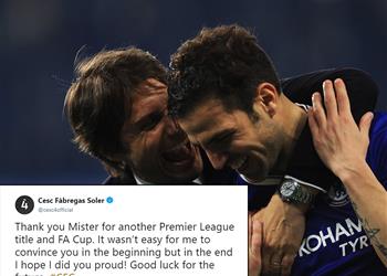 فابريجاس ي علن رحيل كونتي رغم عدم الإعلان الرسمي