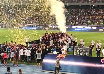 فيديو ديمبلي يقود برشلونة للفوز بالسوبر الإسباني على حساب إشبيلية