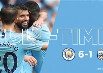 فيديو رمضان صبحي يشارك في سقوط هدرسفيلد بسداسية أمام مانشستر سيتي