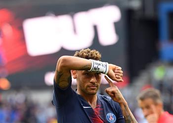 فيديو نيمار يوجه رسالة خاصة في احتفاله بهدفه أمام أنجيه