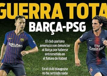 سبورت حرب ضارية بين برشلونة وباريس سان جيرمان