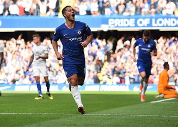 هازارد يتفوق على لاعبي وسط البريميرليج بهدفيه أمام كارديف