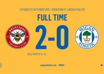 ويجان يسقط أمام برينتفورد في مباراة طرد سام مرسي