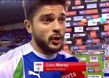 سام مرسي رجل مباراة ويجان وبريستول سيتي بالشامبيون شيب