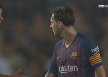 بالفيديو ميسي يرفض مصافحة حكم مباراة برشلونة وجيرونا بعد انتهاء المباراة