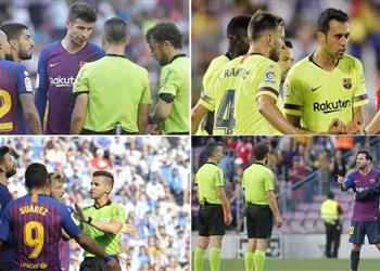 ماركا لاعبو برشلونة منشغلون بالاعتراض على الحكام