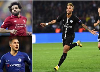 جماهير باريس سان جيرمان تسخر من محمد صلاح وهازارد بعد هاتريك نيمار