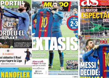 الكلاسيكو صحف العالم تتغنى بـ البرغوث بعد لدغته القاتلة ميسي فتح أبواب الليجا أمام برشلونة