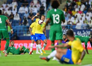 فيديو البرازيل تتغلب على السعودية بثنائية ودي ا