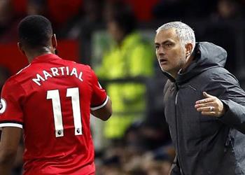 مارسيال ينفي توتر علاقته مع مورينيو