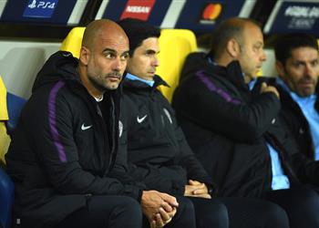 جوارديولا سعيد بأداءنا أمام شاختار والوضع كان معقد ا في الشوط الثاني