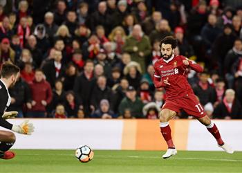 فيديو محمد صلاح يسجل الهدف الثاني لليفربول أمام النجم الأحمر