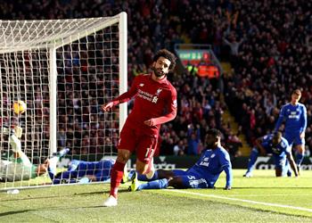 حساب ليفربول يعلق على هدف محمد صلاح أمام كارديف