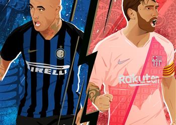 التشكيل الرسمي لمواجهة إنتر ميلان وبرشلونة بدوري أبطال أوروبا