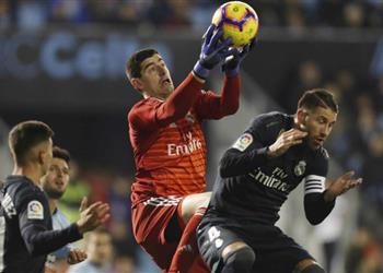 رقم سلبي لكورتوا مع ريال مدريد في مواجهة سيلتا فيجو