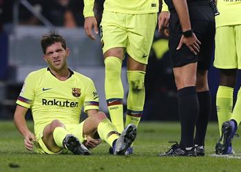 برشلونة يصدر بيانا رسميا عن إصابة روبيرتو في مباراة أتلتيكو مدريد