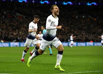 بالفيديو توتنهام يبقى على آماله في التأهل ويضرب إنتر ميلان بهدف إريكسن